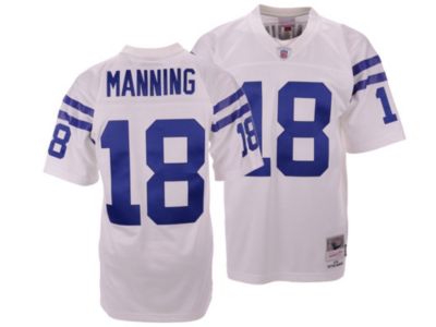 Men's Mitchell & Ness Peyton Manning White Indianapolis Colts Legacy  Replica Jersey