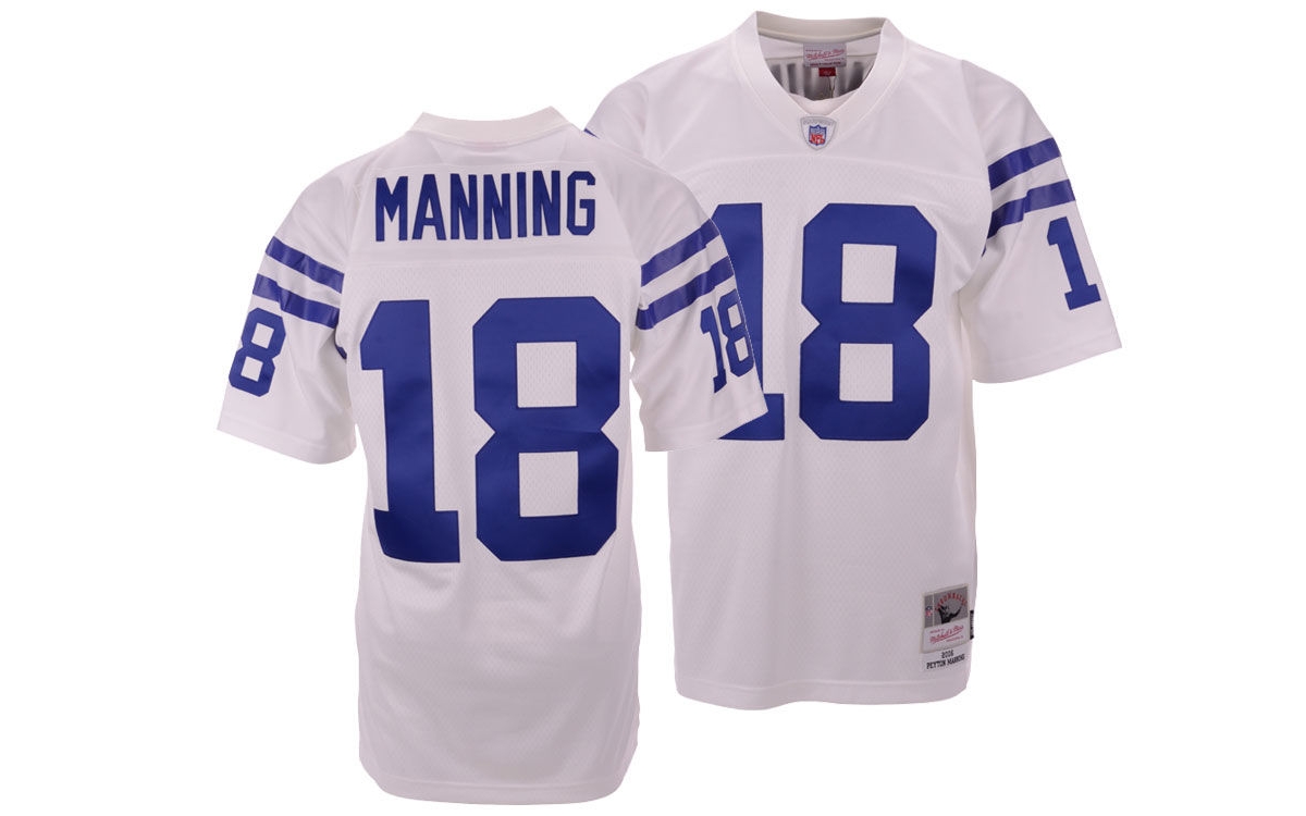 Indianapolis Colts Men's Replica Throwback Jersey Peyton Manning - White
