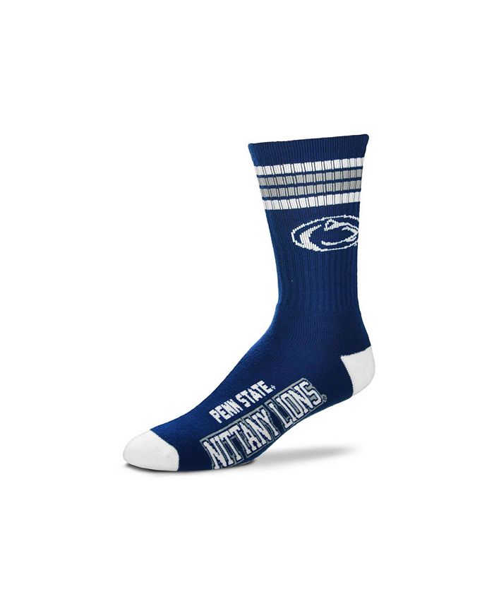 For Bare Feet - Penn State Nittany Lions Youth 4 Stripe Deuce Crew Socks