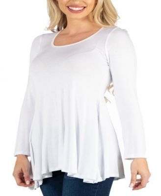 Women's Long Sleeve Swing Style Flared Tunic Top