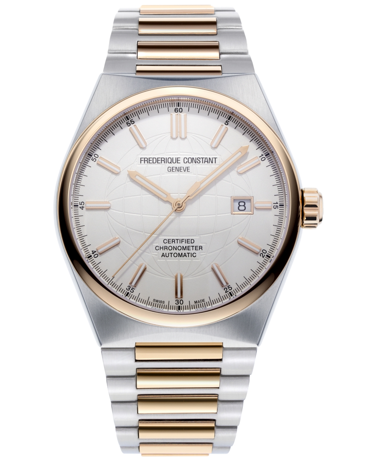 Shop Frederique Constant Men's Swiss Automatic Highlife Cosc Two-tone Stainless Steel Bracelet Watch 41mm In Two Tone