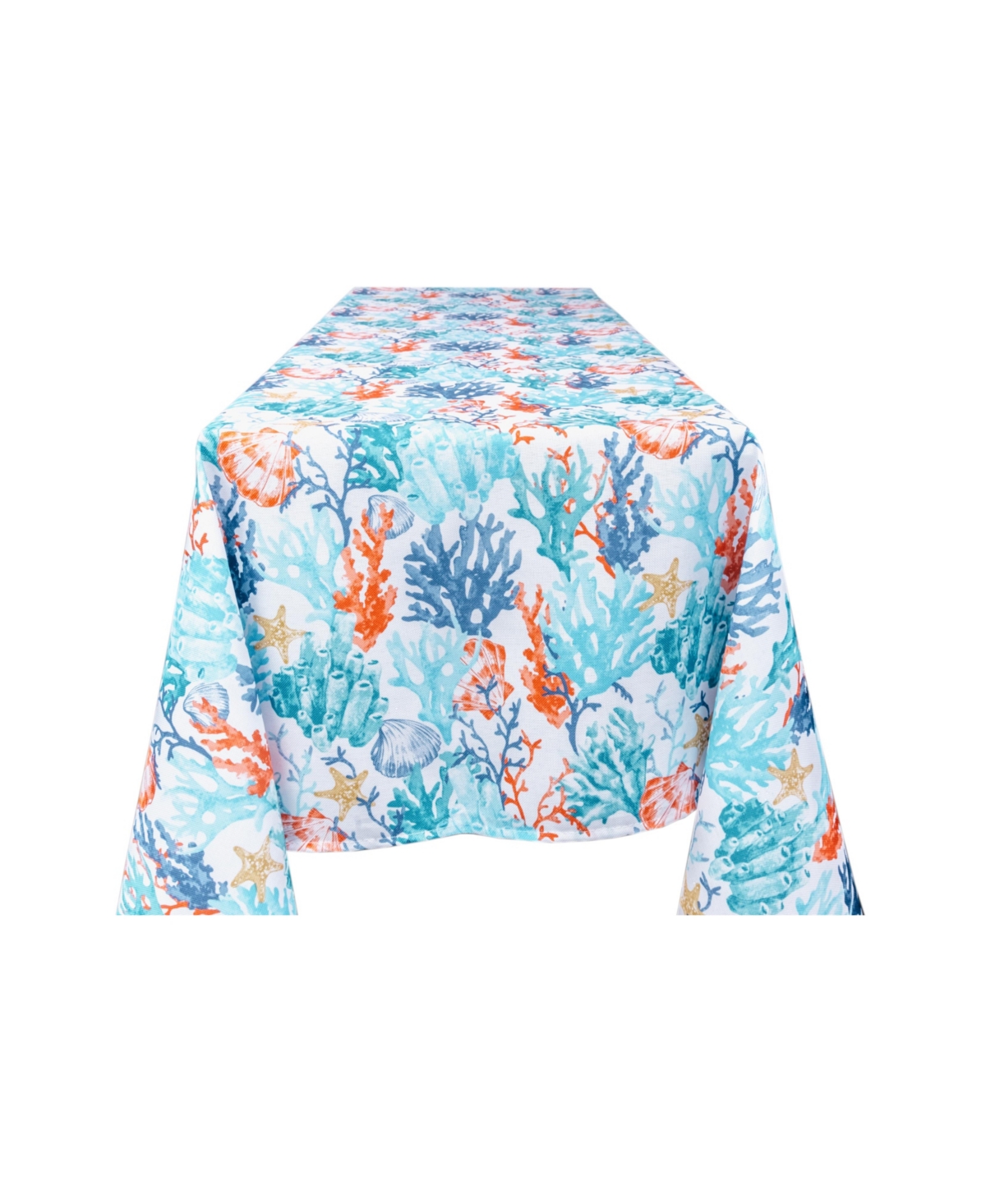 Lintex Coralee Indoor Outdoor 100% Polyester Tablecloth In Coral Pattern- Round
