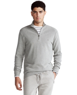 image of Polo Ralph Lauren Men-s Big & Tall Cotton Quarter-Zip Sweater