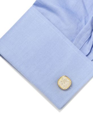 Men's Pave Cufflink and Stud Set