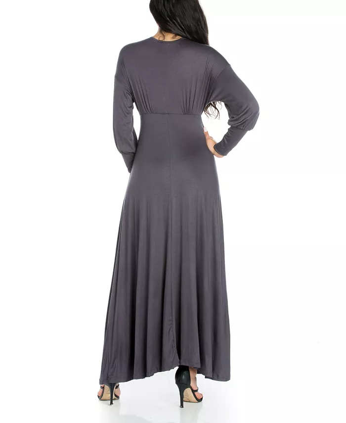 Women's Formal Long Sleeve Maxi Dress - thumbnail 2