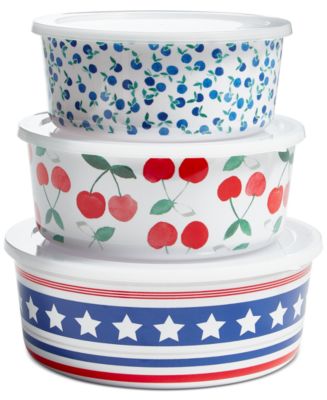 Martha Stewart Collection Floral Nesting Food Storage Containers, Set of 3,  Created for Macy's - Macy's