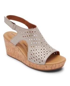 image of Rockport Women-s Lyla Hood Sling Wedge Sandals Women-s Shoes