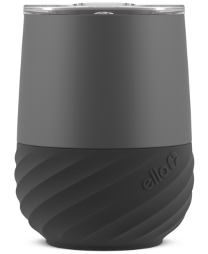 Ello Clink Stainless Steel 12-oz. Stemless Wine Glass With Silicone Protection In Graphite