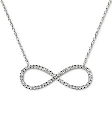 Diamond Infinity 18" Pendant Necklace (1/5 ct. t.w.) in 10k White Gold