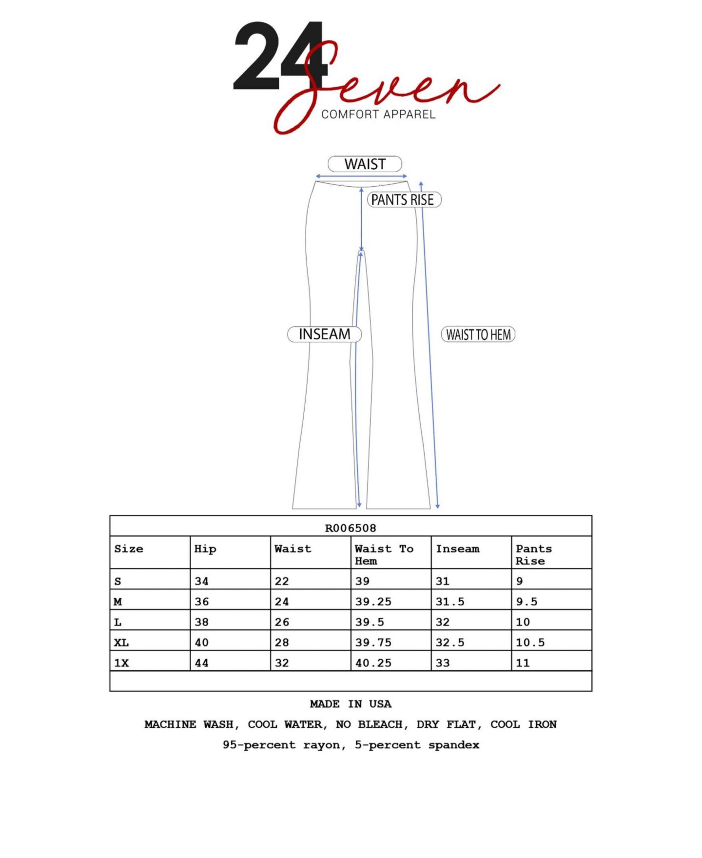 Женские брюки 24seven Comfort Apparel Palazzo, цвет: Чёрный — фото 4