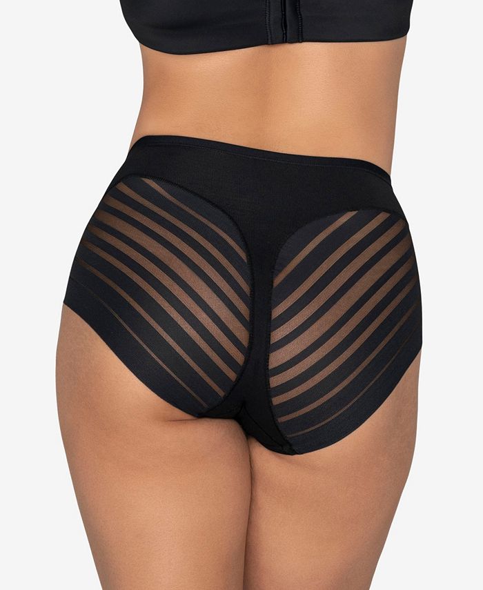 Lace Stripe Undetectable Classic Shaper Panty (Black) – Bellisima