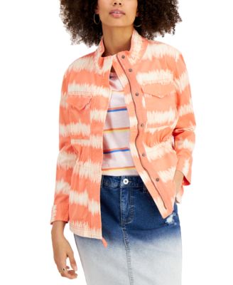 Tie-Dyed Twill Jacket, Created for Macy's