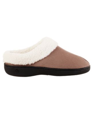 Isotoner Signature - Isotoner Woman's Microsuede Marla Hoodback Comfort Slippers