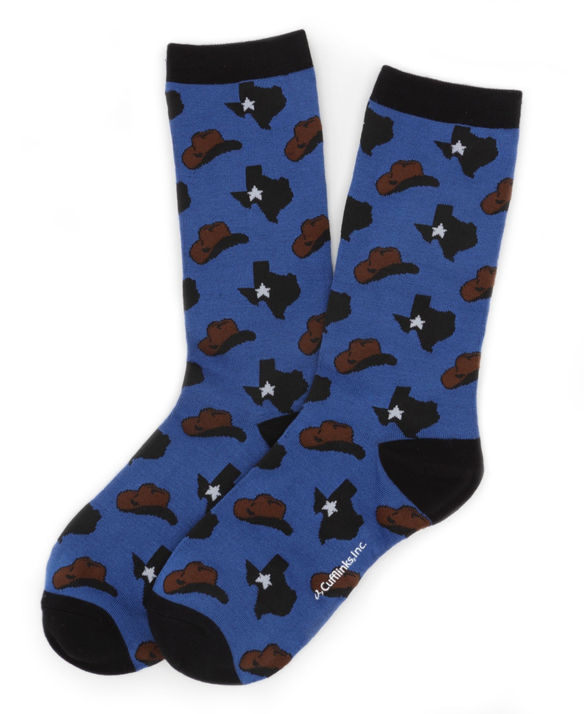 Men's Texas State Cowboy Hat Sock - Blue