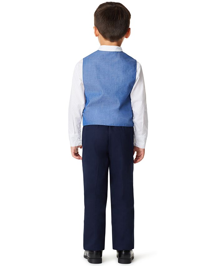 Nautica Little Boys Plaid 4 Piece Vest Set Macy's