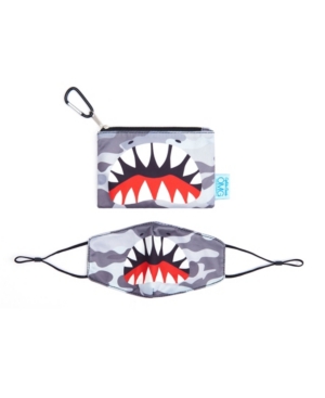 image of Camo Shark Face Mask, Pouch Set