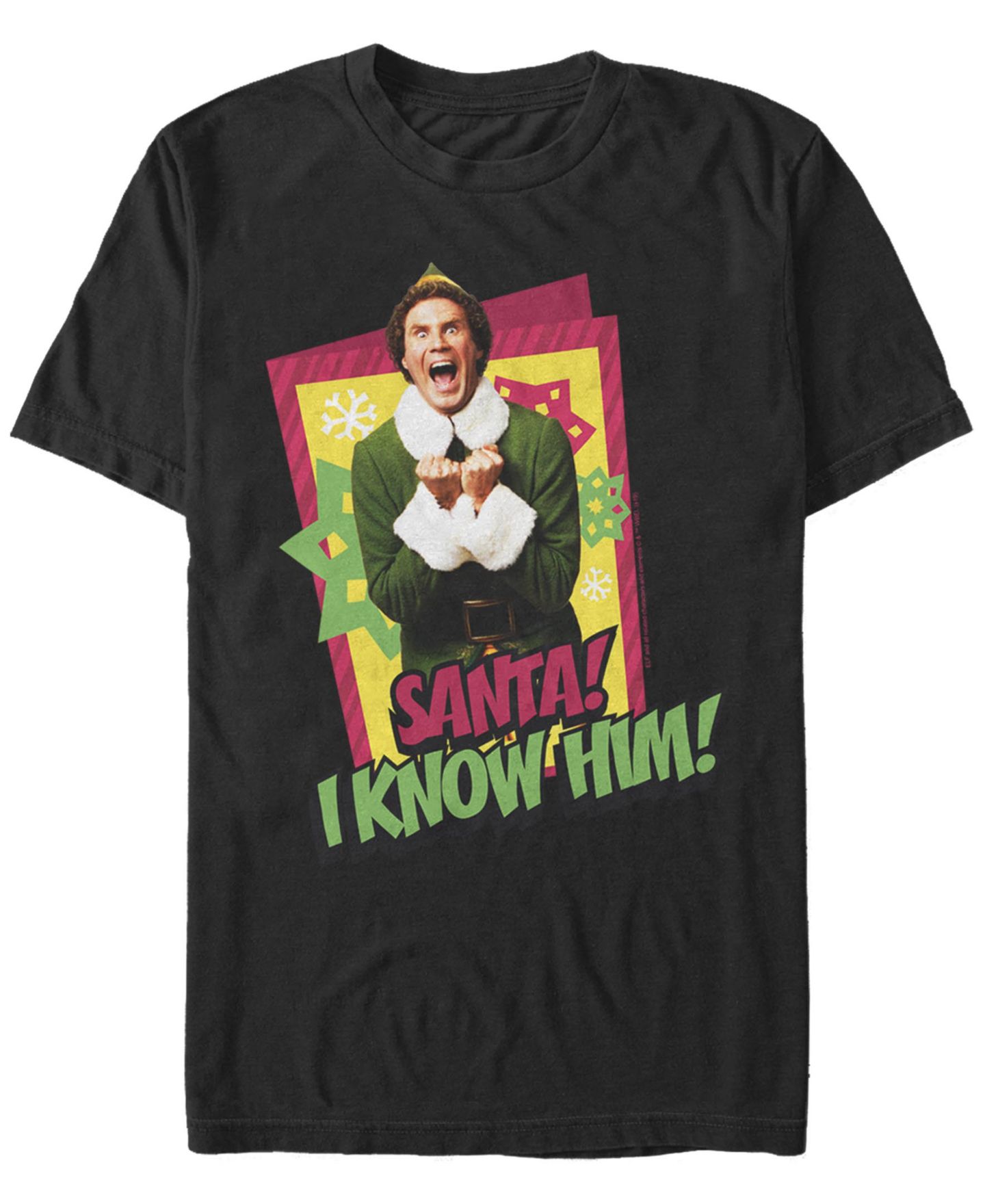 Мужская футболка Fifth Sun Elf Santa's Coming Short Sleeve, цвет: Чёрный — фото 1