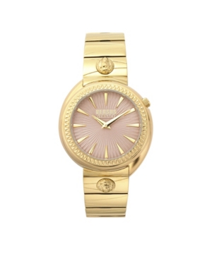 image of Versus by Versace Women-s Quartz Tortona Yellow Gold-tone Stainless Steel Bracelet Watch 38mm