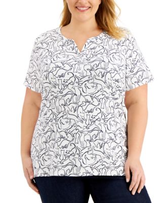 macy's women's plus size blouses