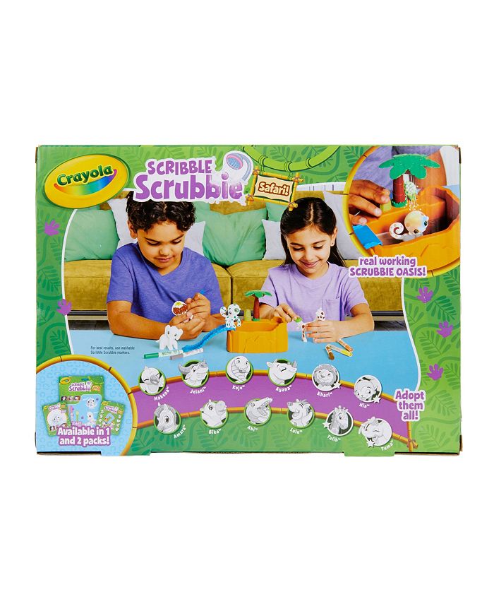  Crayola Scribble Scrubbie Safari Animals Tub Set, Color & Wash  Creative Toy, Gift for Kids, Age 3, 4, 5, 6 : Toys & Games