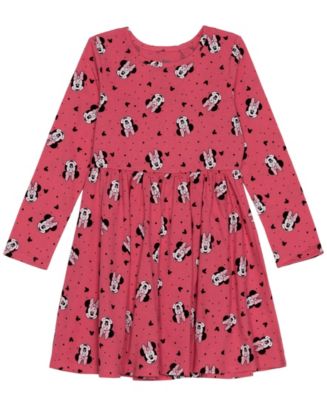 Disney Toddler Girls Minnie Holiday Long Sleeve Dress - Macy's