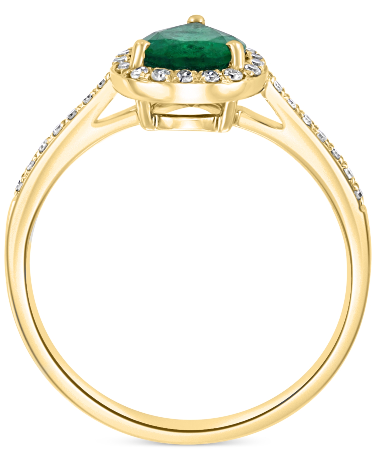Effy Collection Effy Emerald (7/8 Ct. T.w.) & Diamond (1/6 Ct. T.w.) Ring In 14k Gold (also Available In 14k White G In Gold