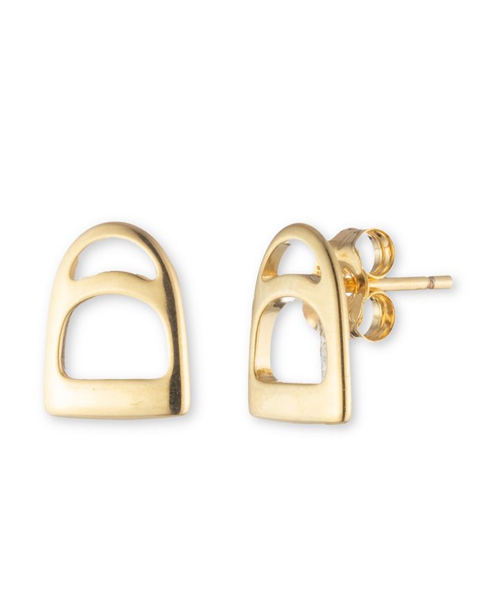 Ralph Lauren 18K Gold Over Sterling Silver Stirrup Stud Earring Macy's