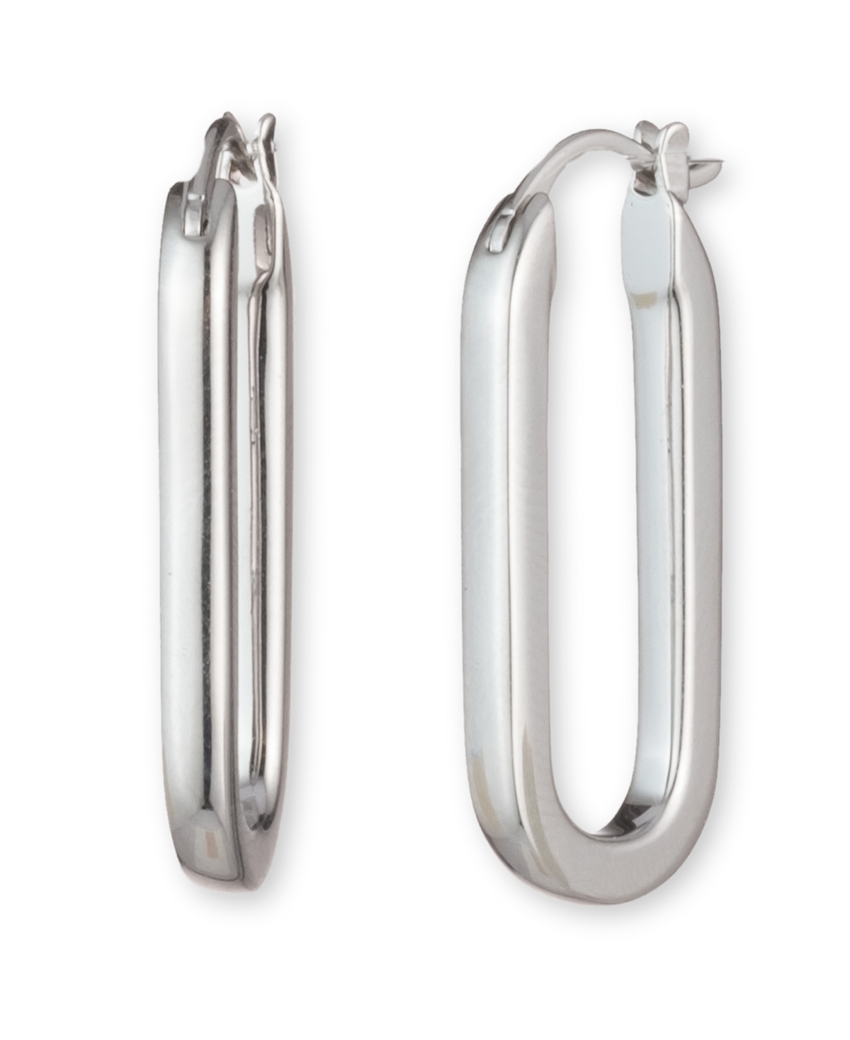 Ralph Lauren Sterling Silver Link Hoop Earring