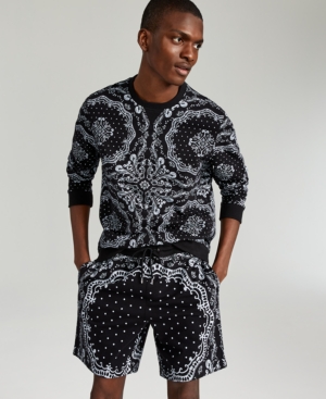 Inc Men's Bandana Print Long-Sleeve T-Shirt Created for Macy's