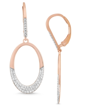 image of Diamond Dangle Earrings (1/2 ct. t.w.) in 14K Rose Gold