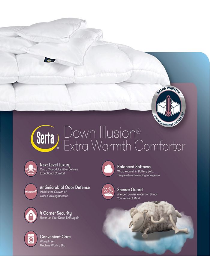 Serta Down Illusion Antimicrobial Down Alternative Extra Warmth