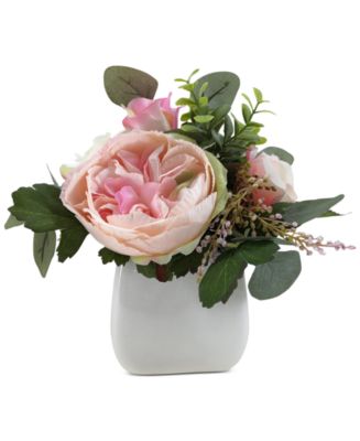 Martha Stewart Collection Valentine's Day Ombré Rose Artificial Potted ...