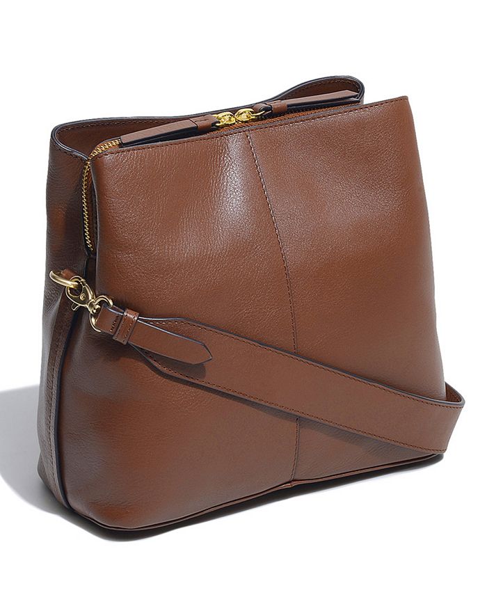 Radley London - Brown Leather Triple Compartment Crossbody – Current  Boutique