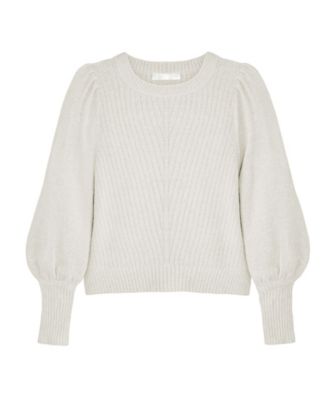 white fine knit jumper womens