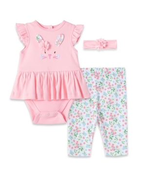 Baby Girls Bunny Face Bodysuit Pant Set