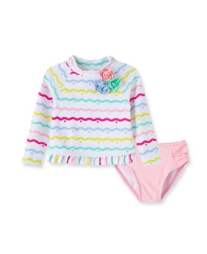 Baby Girl Squiggle 2 piece Long Sleeve Rashguard