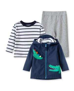 Baby Boys Alligator Jacket with Tshirt and Pant Set