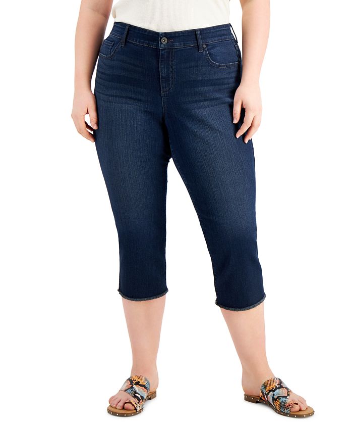 Style & Co Plus Size Curvy Capri Jeans, Created for Macy's - Macy's