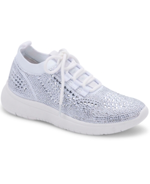 Aqua College Women's Kali Sneakers, Created For Macy's Women's Shoes In White/clear