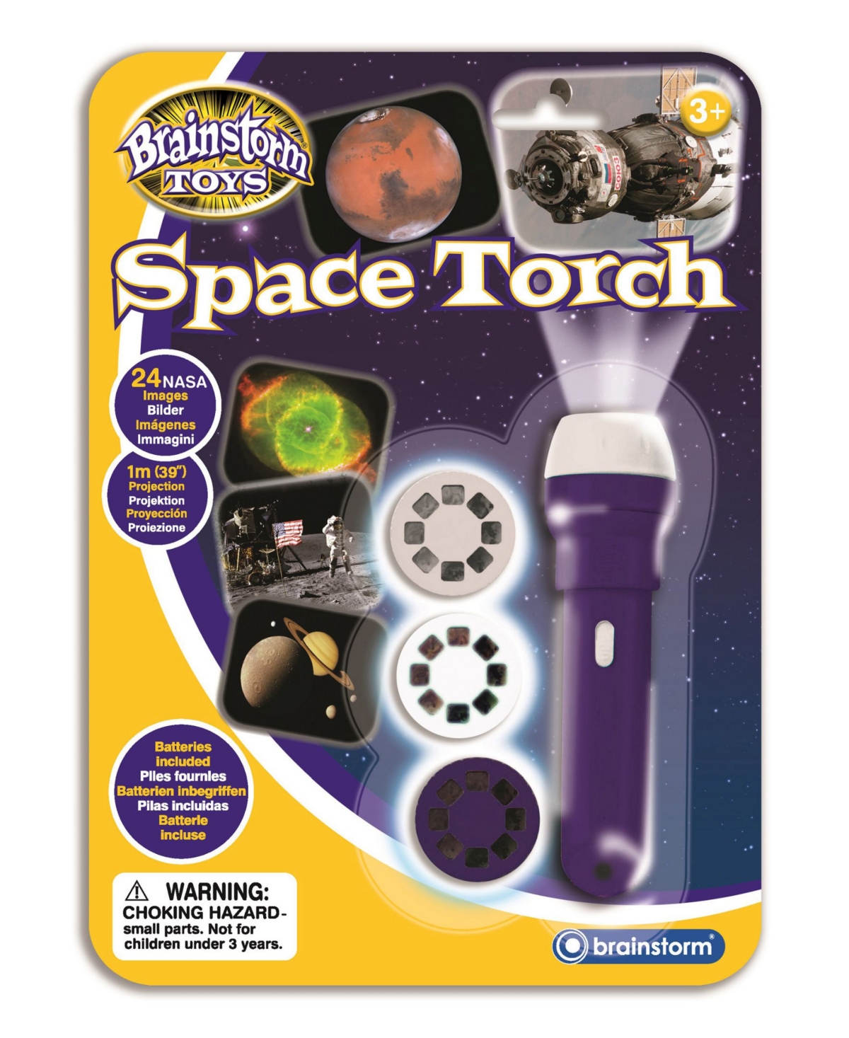 Redbox Brainstorm Toys Space Flashlight And Projector With 24 Nasa Images In Multi