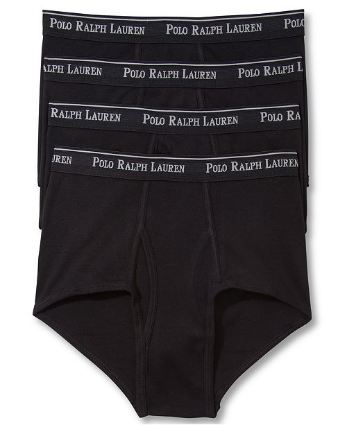 Polo Ralph Lauren Men's Underwear, Mid Rise Brief 4 Pack & Reviews