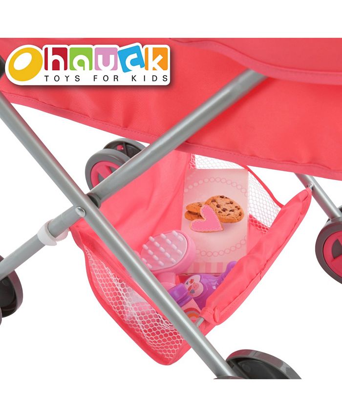 Redbox Hauck 17 Piece Folding Pram High Chair with Toy Baby Doll Set
