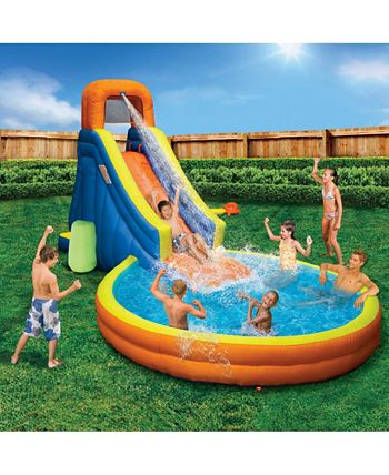 Banzai The Plunge Inflatable Outdoor Backyard Water Slide Splash