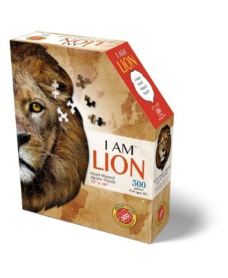 Madd Capp Games - I Am Lion - 300 Pieces - Animal Shaped Jigsaw Puzzle