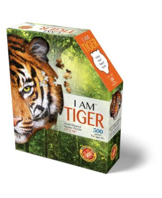 Madd Capp Games - I Am Tiger - 300 Pieces - Animal Shaped Jigsaw Puzzle