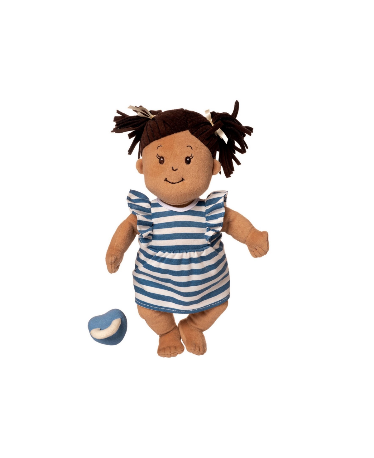 Redbox Manhattan Toy Company Baby Stella Beige With Brown Hair 15" Soft Toy First Baby Doll In Multi
