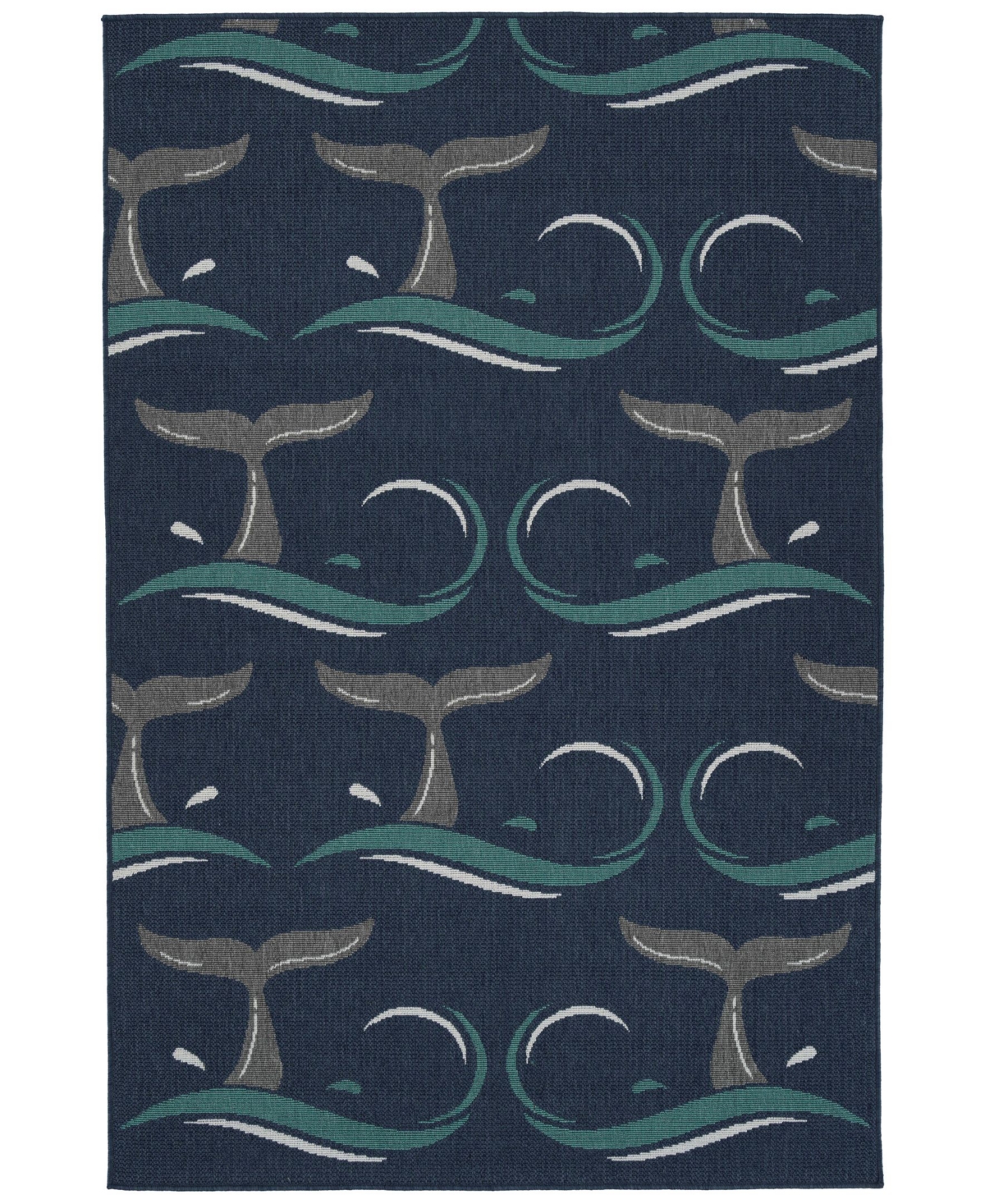 Kaleen Puerto PRT16-22 7'2in x 10'5in Outdoor Area Rug - Navy