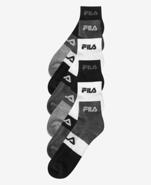 Fila Men's Color Block Half Cushion Quarter Pack of 6