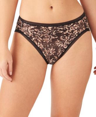 Wacoal - Women's Net Effect Jacquard Lace Hi-Cut Brief Underwear