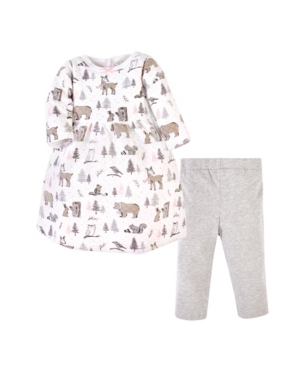 Hudson Baby Toddler Girl Quilted Cotton Dress and Leggings Set